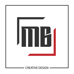 Initial Letter MB Logo Template Design