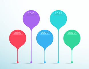Timeline Colorful Vector 3d Circle Infographic Template