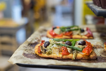 Briox de escalibada con vegetales