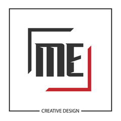 Initial Letter ME Logo Template Design