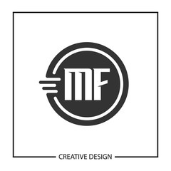 Obraz premium Initial Letter MF Logo Template Design