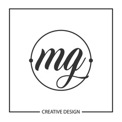 Initial Letter MG Logo Template Design