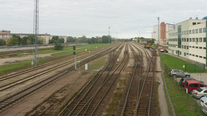 Fototapeta na wymiar big railroad crossing