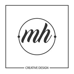 Initial Letter MH Logo Template Design