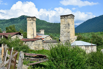 Mestia is a highland town in Svaneti region in the Caucasus Mountains, Georgia, It is dominated by stone defensive towers (Svan towers).