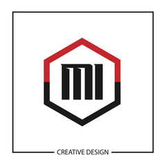 Initial Letter MI Logo Template Design