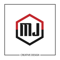 Initial Letter MJ Logo Template Design