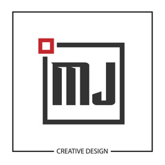 Initial Letter MJ Logo Template Design