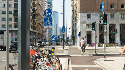 modern european street