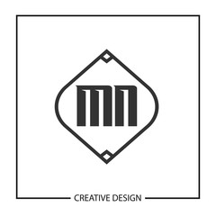 Initial Letter MN Logo Template Design