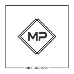 Initial Letter MP Logo Template Design