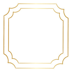 Simple Gold Vector Hand Drawn Border