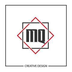 Initial Letter MQ Logo Template Design