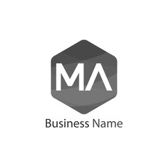 Initial Letter MA Logo Template Design