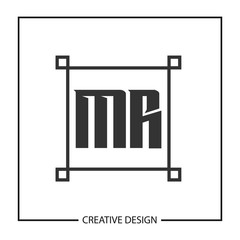 Initial Letter MR Logo Template Design
