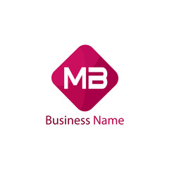 Fototapeta premium Initial Letter MB Logo Template Design