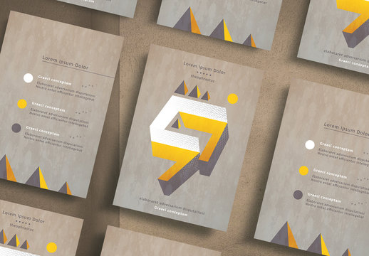 White and Yellow Geometric Flyer Layout
