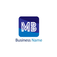 Initial Letter MB Logo Template Design