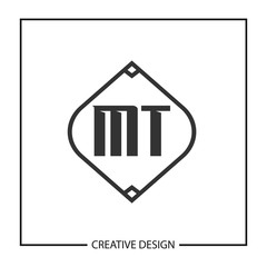 Initial Letter MT Logo Template Design