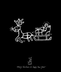 성탄절 / 손으로 그린 성탄전 카드