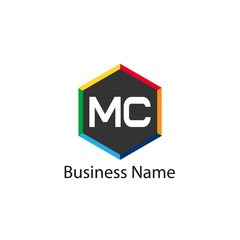 Initial Letter MC Logo Template Design