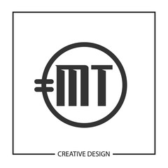 Initial Letter MT Logo Template Design