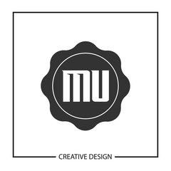 Initial Letter MU Logo Template Design