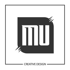 Initial Letter MU Logo Template Design