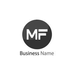 Initial Letter MF Logo Template Design