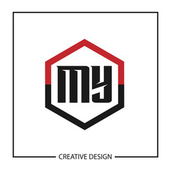 Initial Letter MY Logo Template Design