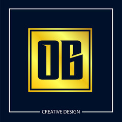 Initial Letter OB Logo Template Design