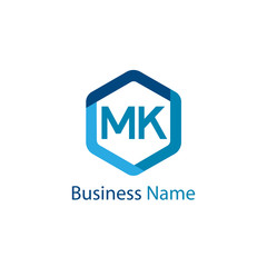 Obraz premium Initial Letter MK Logo Template Design