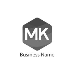 Obraz premium Initial Letter MK Logo Template Design