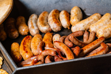 Fototapeta premium grilled meat closeup