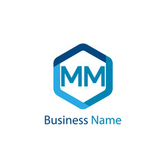 Initial Letter MM Logo Template Design