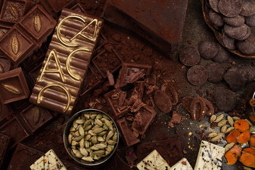 Fototapeta na wymiar Chocolate and Spices