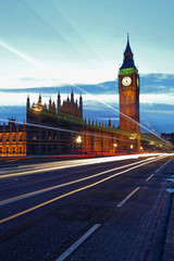 London Night Big Ben Trails