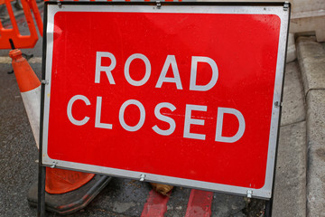 Road Closed Red Sign