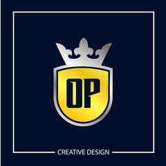 Initial Letter OP Logo Template Design