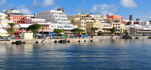 Waterfront Hamilton Bermuda - obrazy, fototapety, plakaty