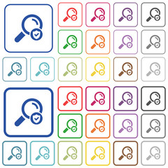 Safe search outlined flat color icons