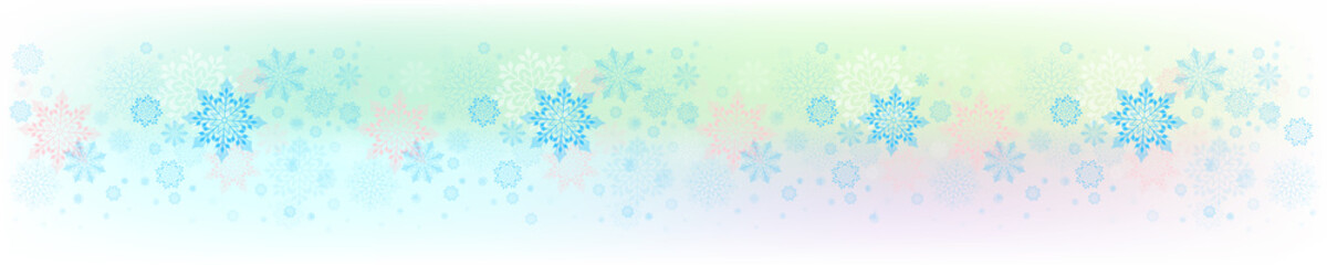 Christmas light composition of a set of snowflakes of different colors.