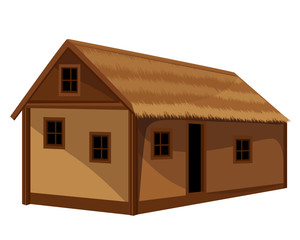 straw hut vector design