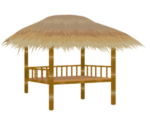 straw hut vector design