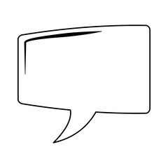 Fototapeta premium Speech bubble isolated in black and white