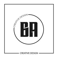 Initial Letter BA Logo Template Design