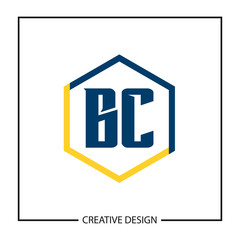 Initial Letter BC Logo Template Design