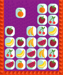 fruits puzzle videogame