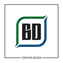 Initial Letter BD Logo Template Design