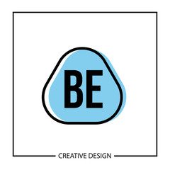 Initial Letter BE Logo Template Design